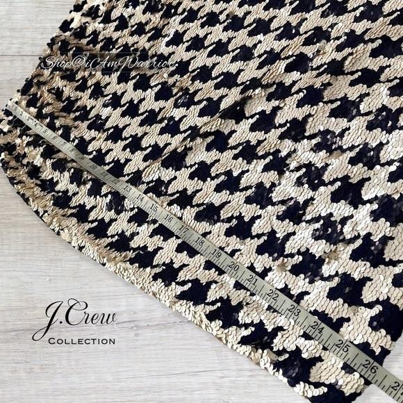 J.Crew Collection NWT sequin checkered houndstooth pencil skirt *shop@iamwarrior - Picture 12 of 14